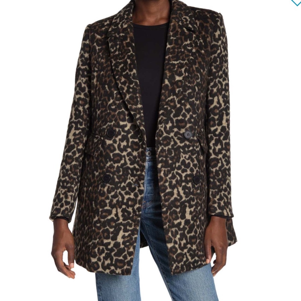 Dolce Cabo double breasted leopard trench coat